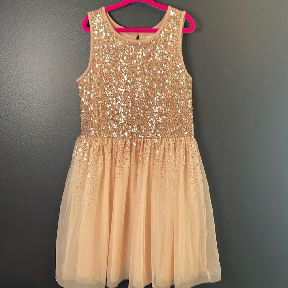 Gap Sequin and Tulle Light Pink Dress